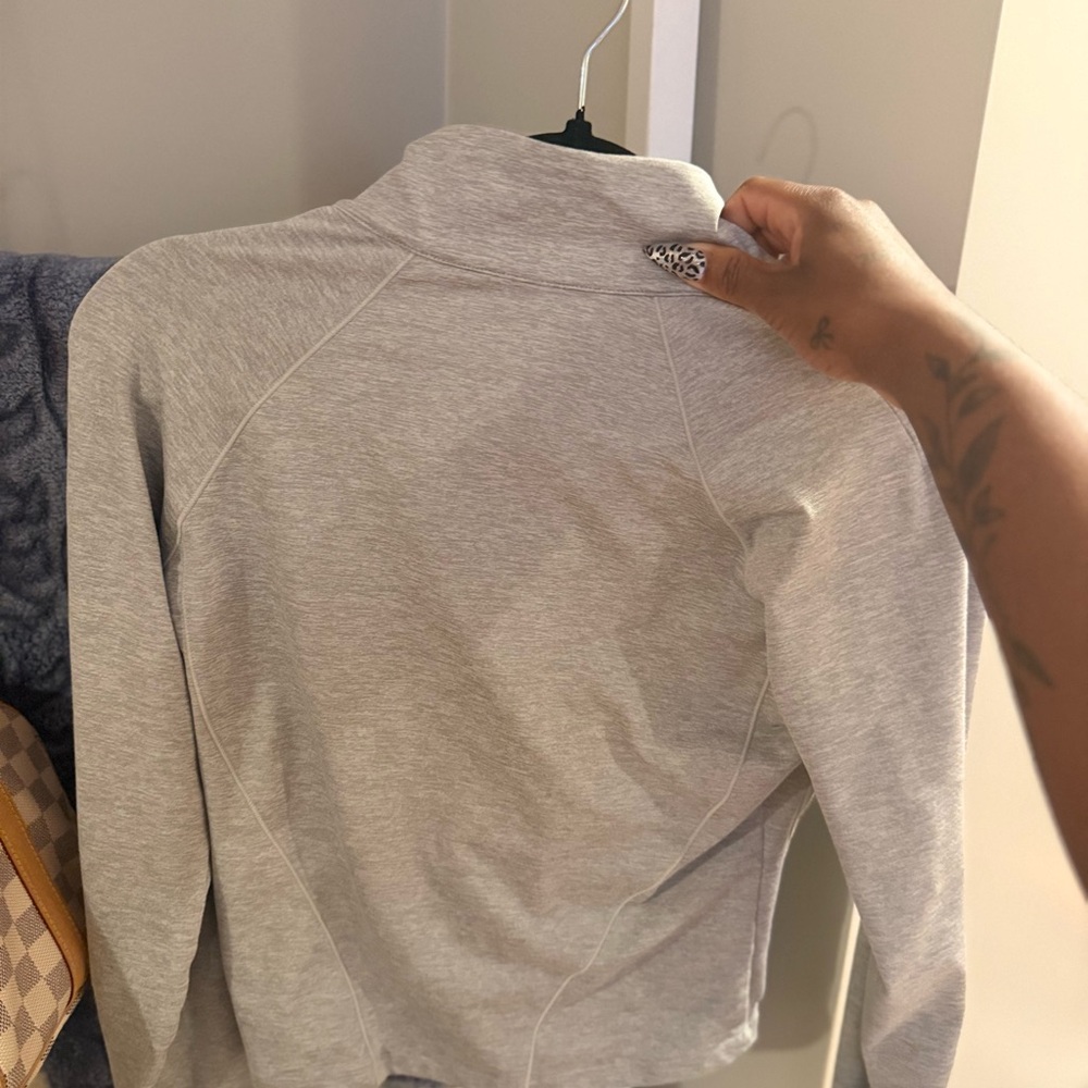 Buffbunny Light Gray Athletic Zip Sweatshirt - image 3